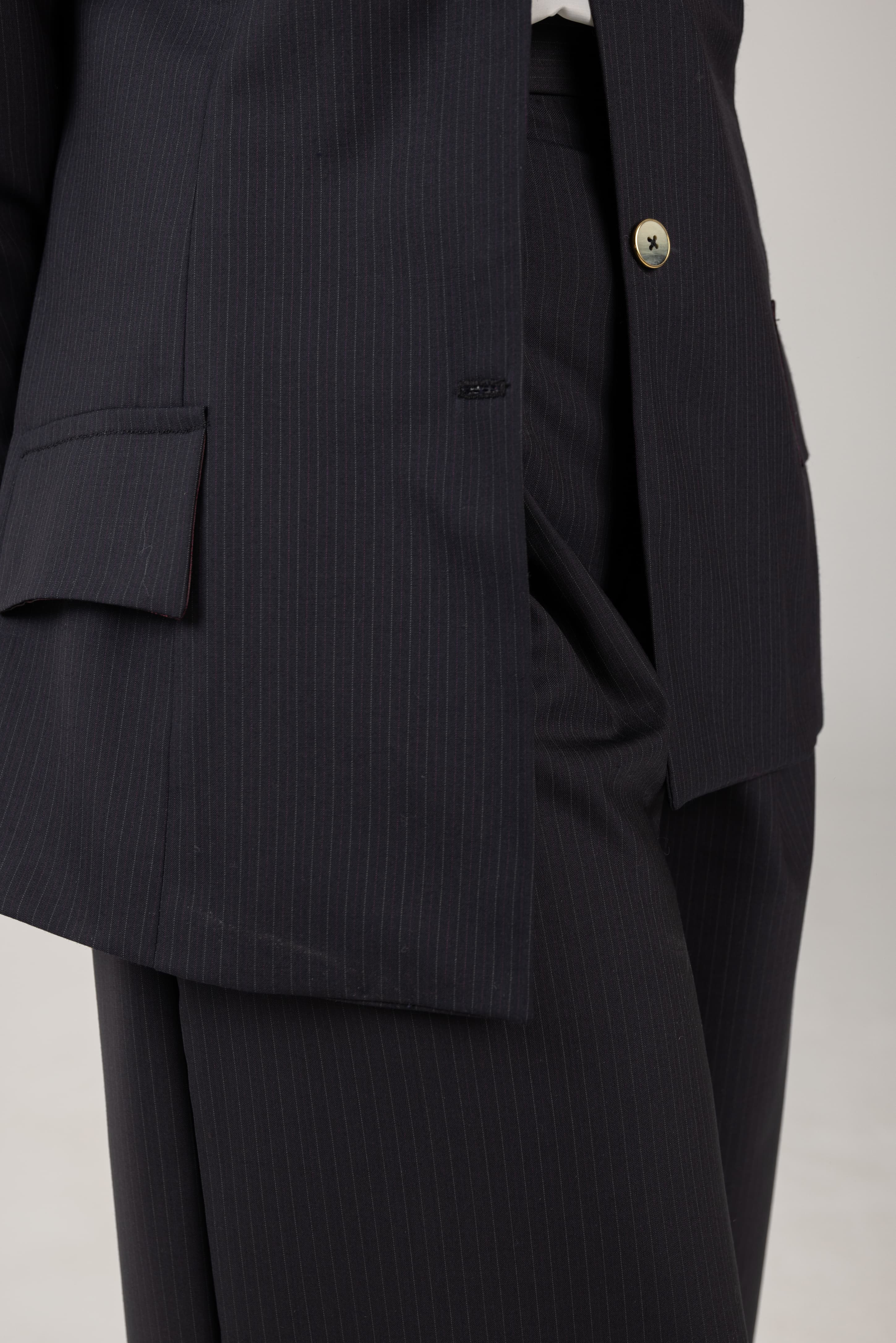 Classic Blazer Blue-Pinstriped